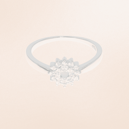 Dazzling Blossom Silver Ring