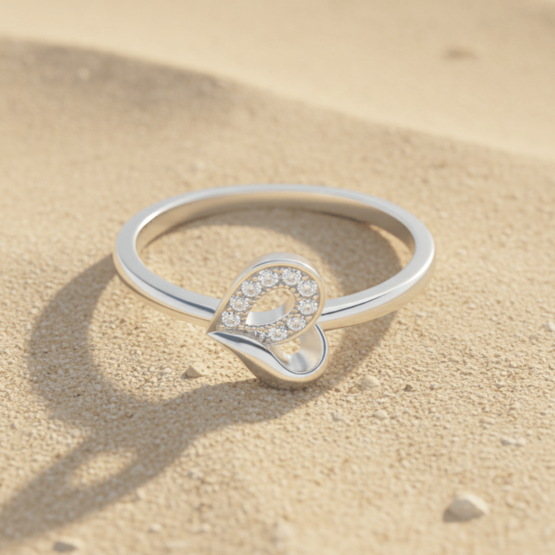 Elegant Leaf Silver Ring