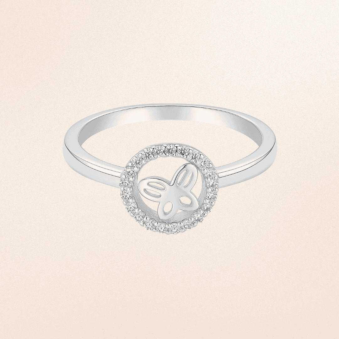 Butterfly Charm Silver Ring
