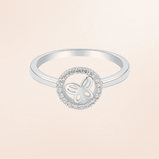 Butterfly Charm Silver Ring