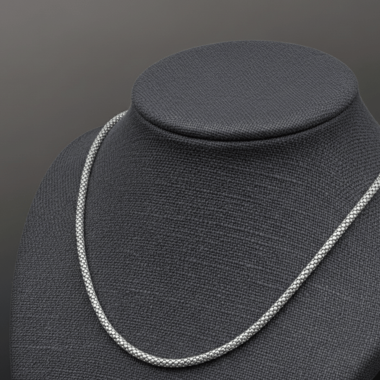 925 Sterling Silver Beaded Men's Chain Necklace