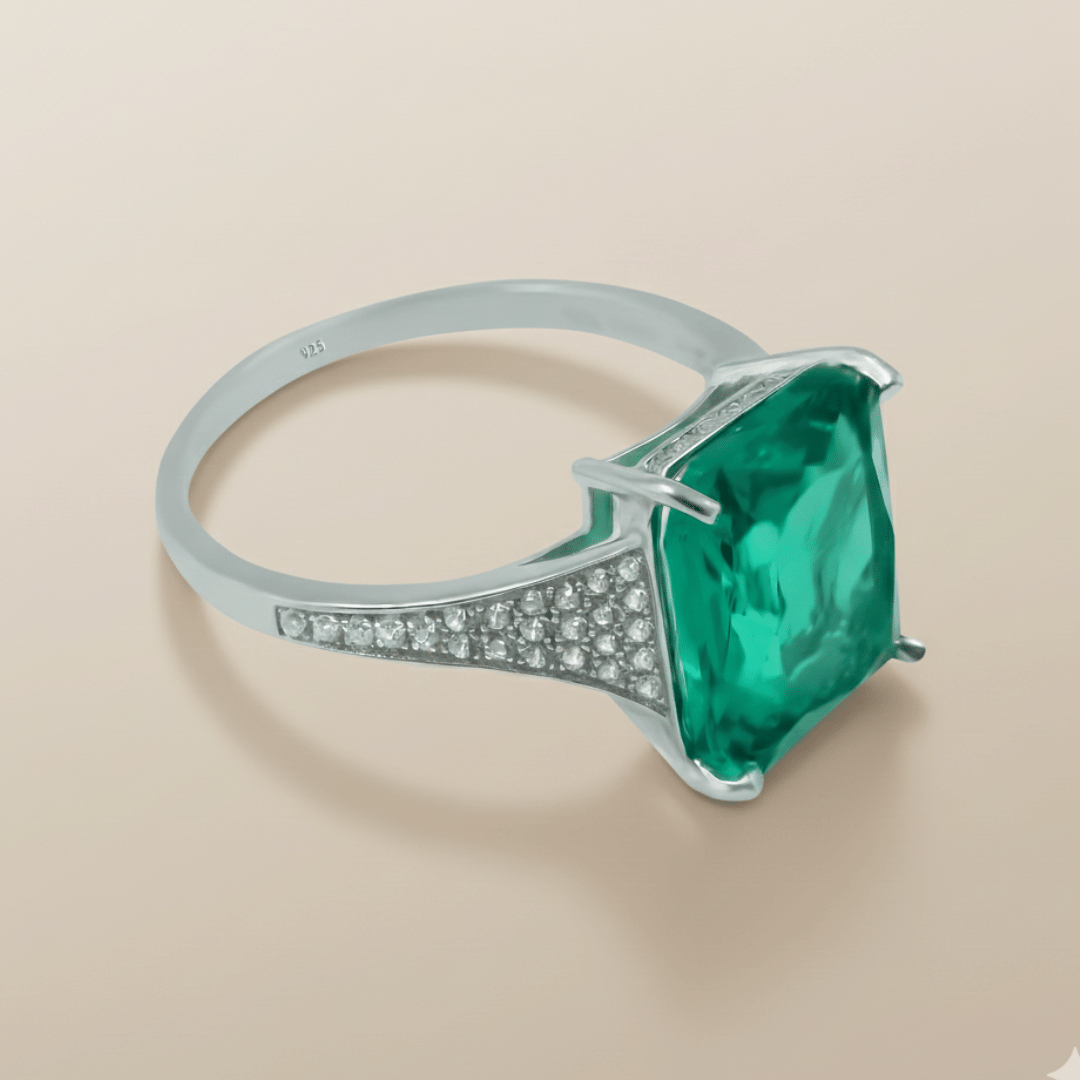 925 Silver Regal Emerald Cut Ring