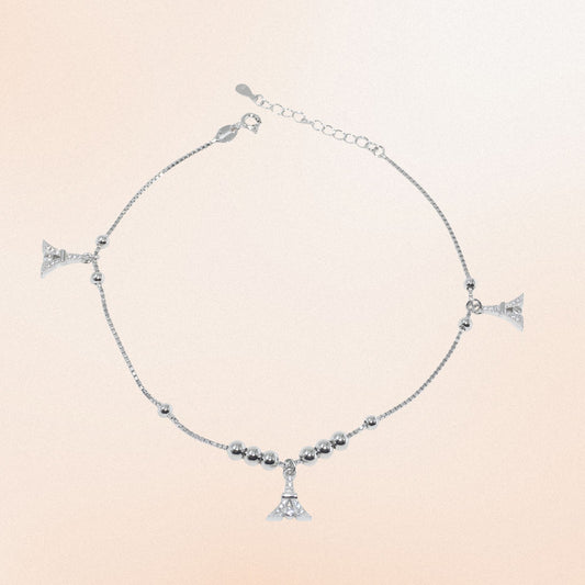 Eiffel Tower 925 Silver Anklet