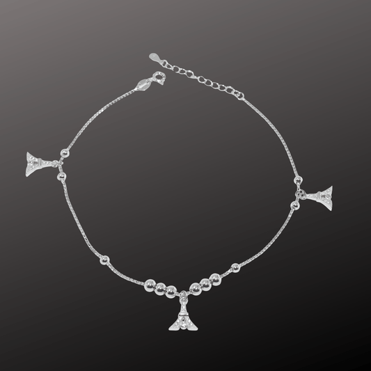 Eiffel Tower 925 Silver Anklet