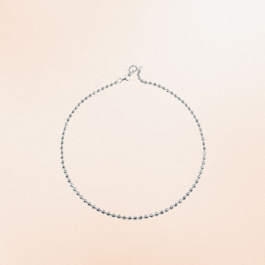 925 Silver Ball Chain Anklet