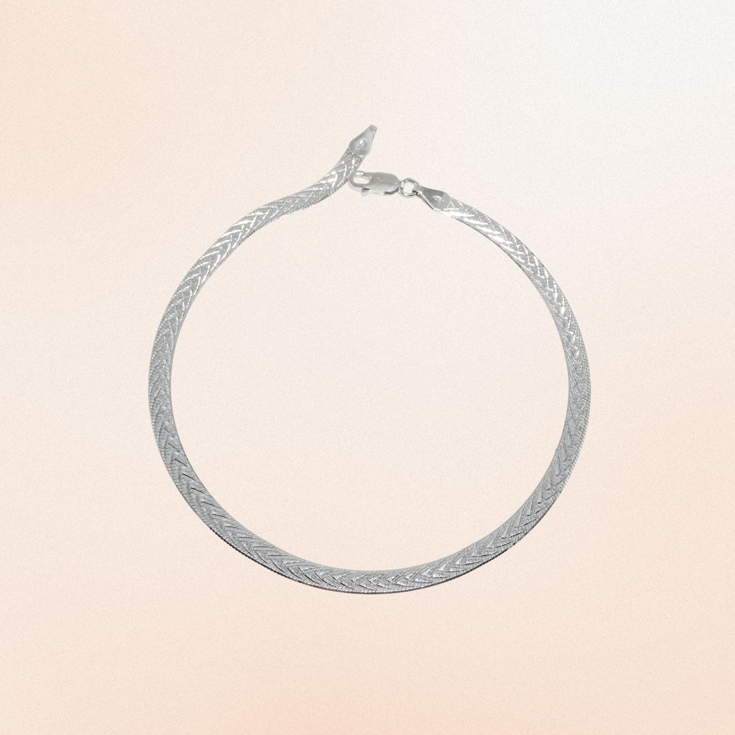 925 Silver Flat Chain Anklet