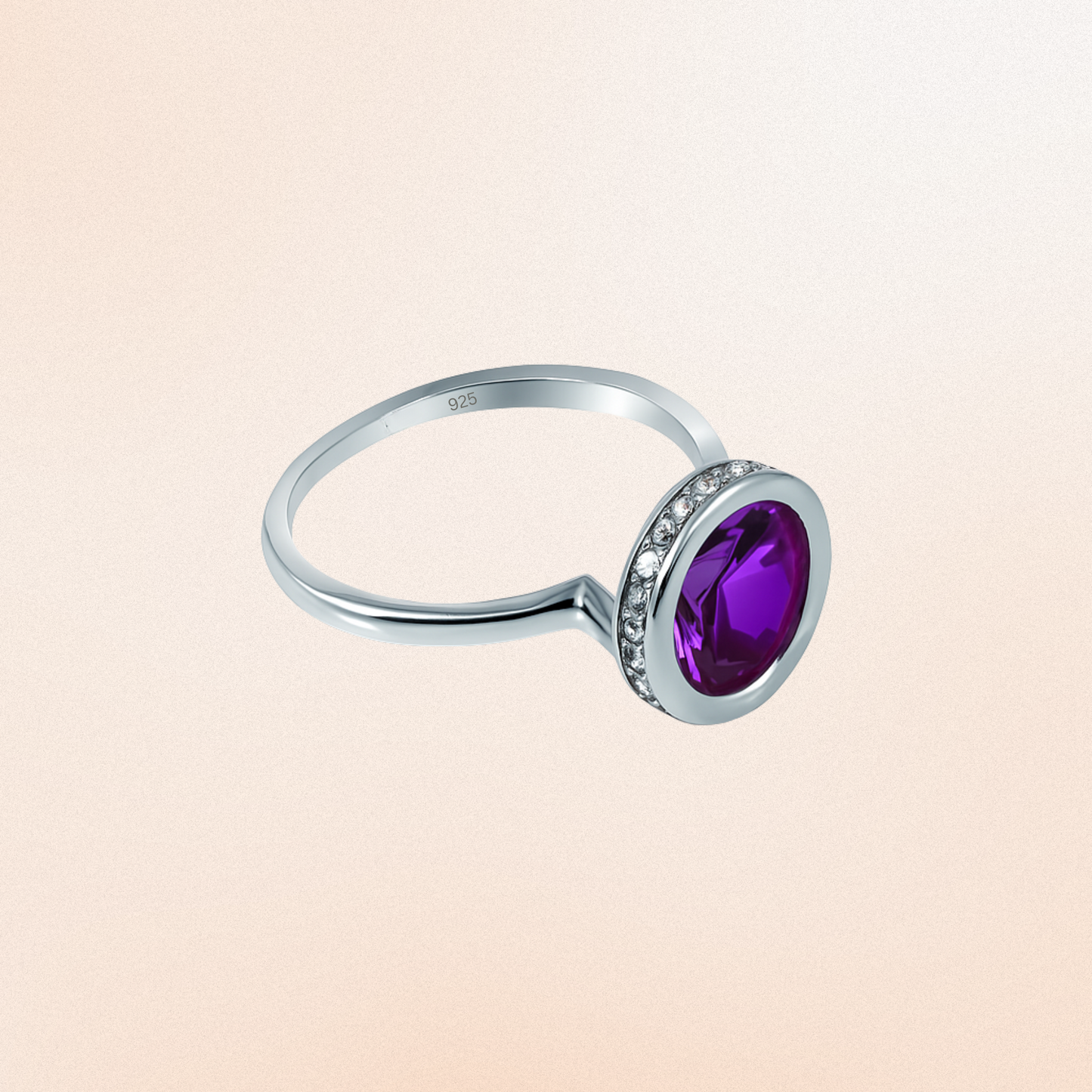 Midnight Glow Silver Ring