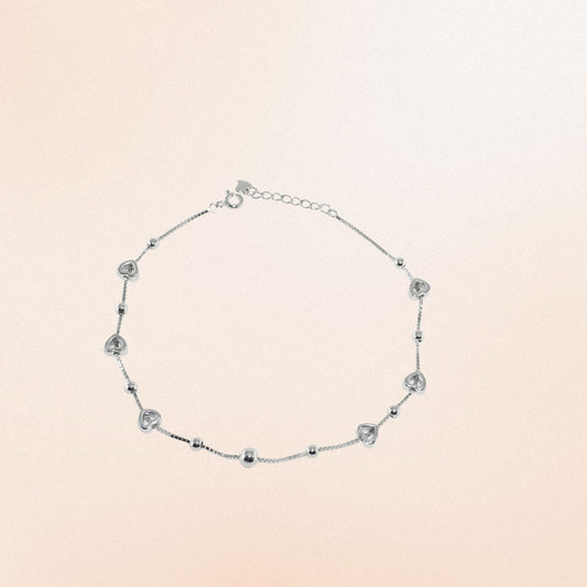 925 Silver Heart Anklet