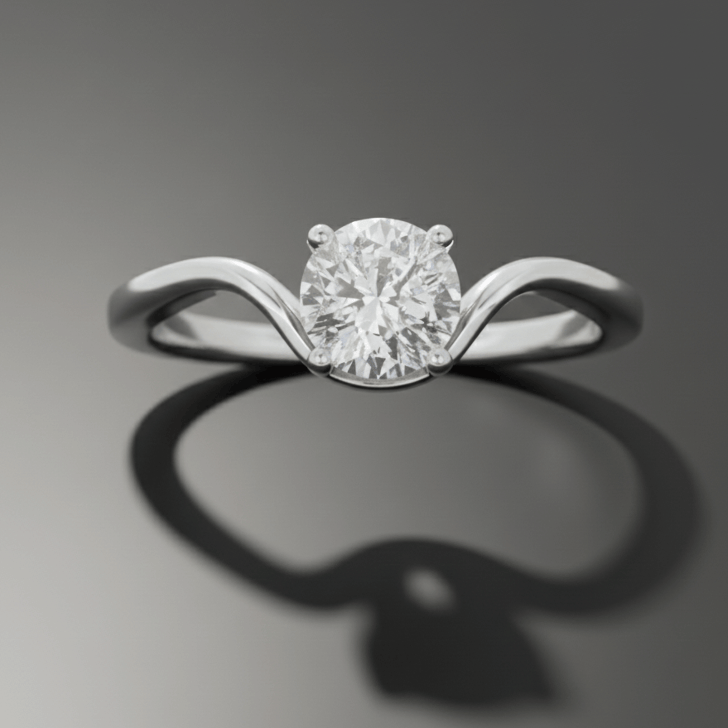 925 Sterling Silver Wave CZ Diamond Ring