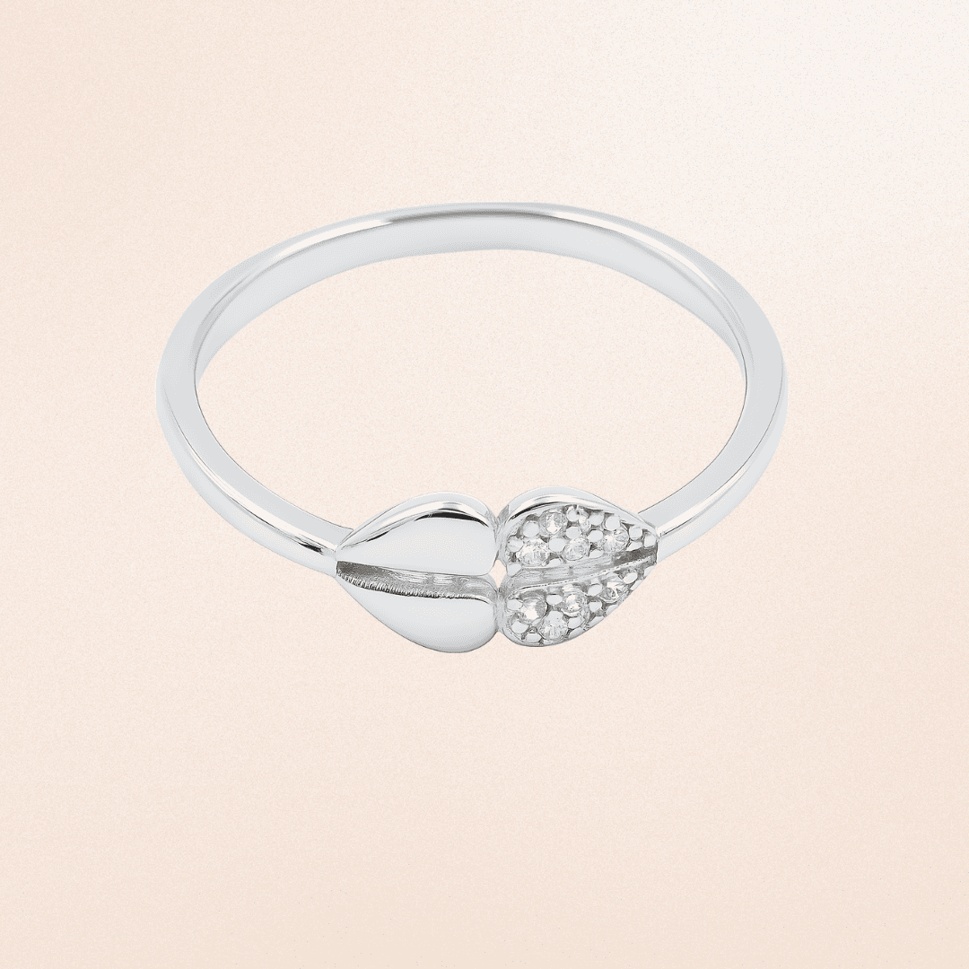 Sweet Duo Leaf Stacking Ring