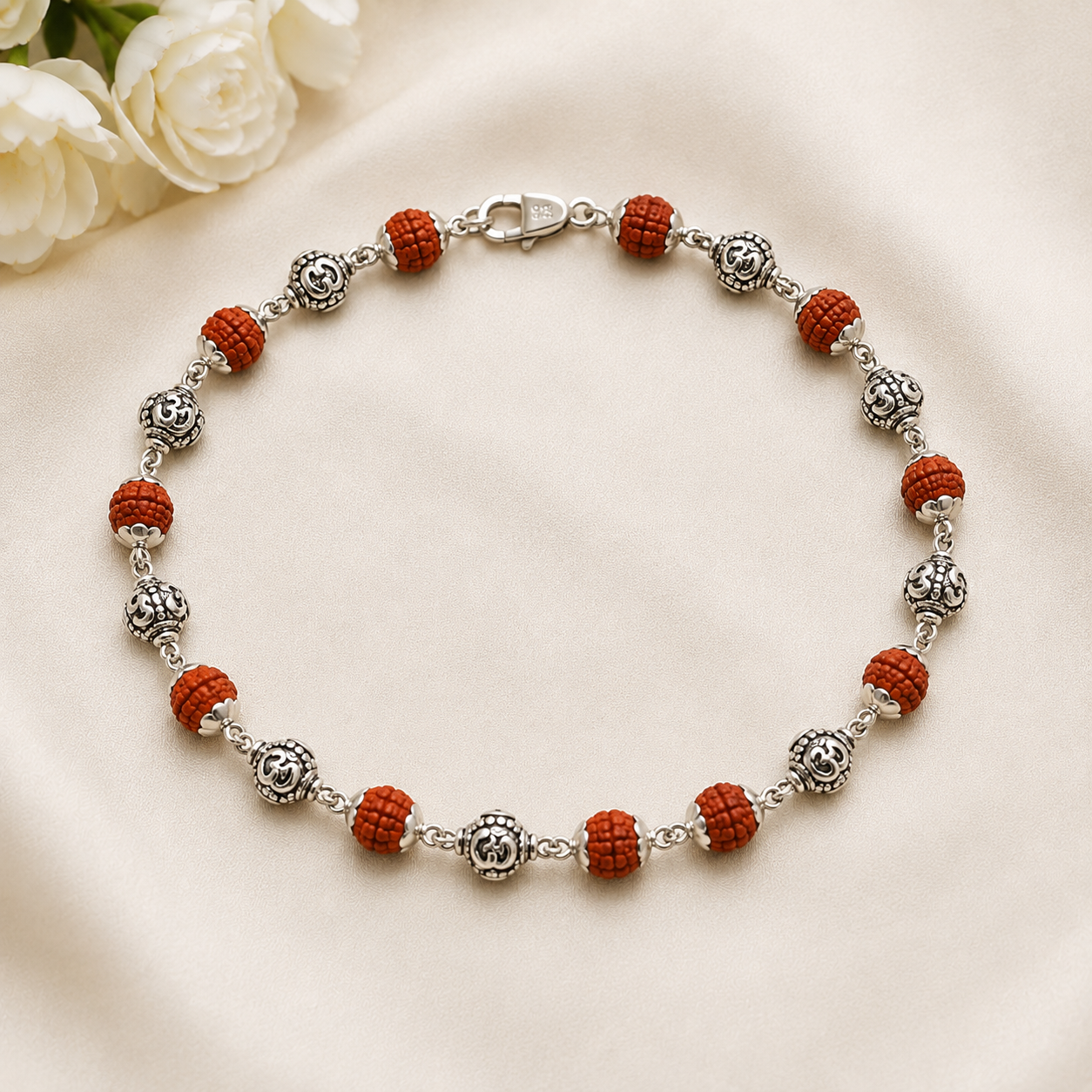 Om Engraved Rudraksha Bracelet