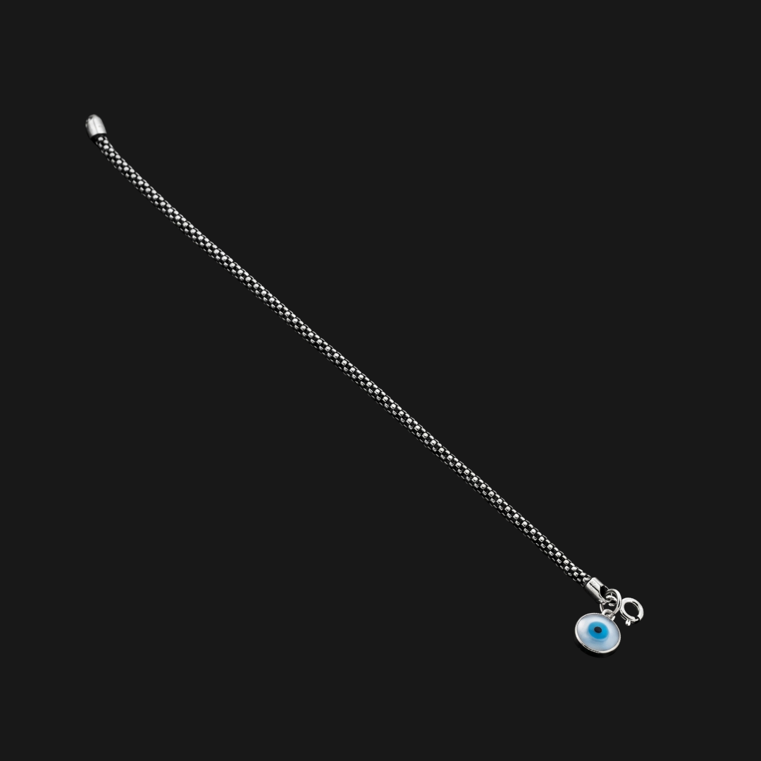 925 Silver Evil Eye Charm Bracelet