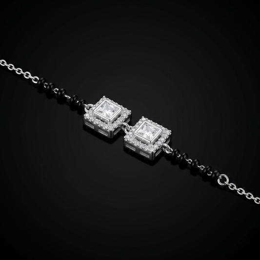 Diamond Square Mangalsutra Bracelet