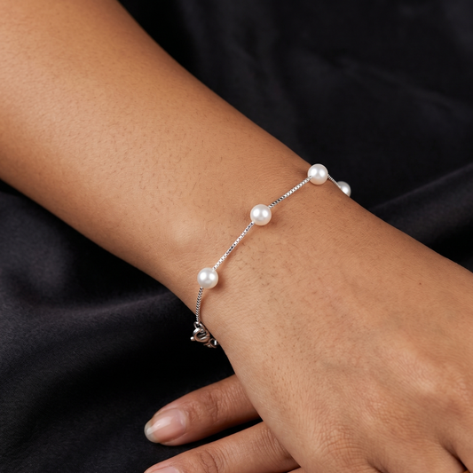 Pearl Station 925 Silver Bracelet