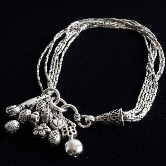 925 Silver Guchha Charm Bracelet