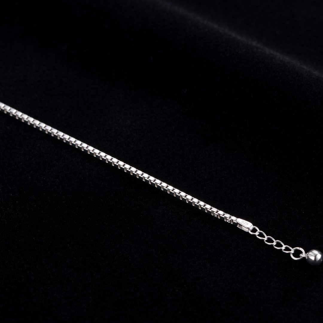 925 Silver Box Chain Anklet