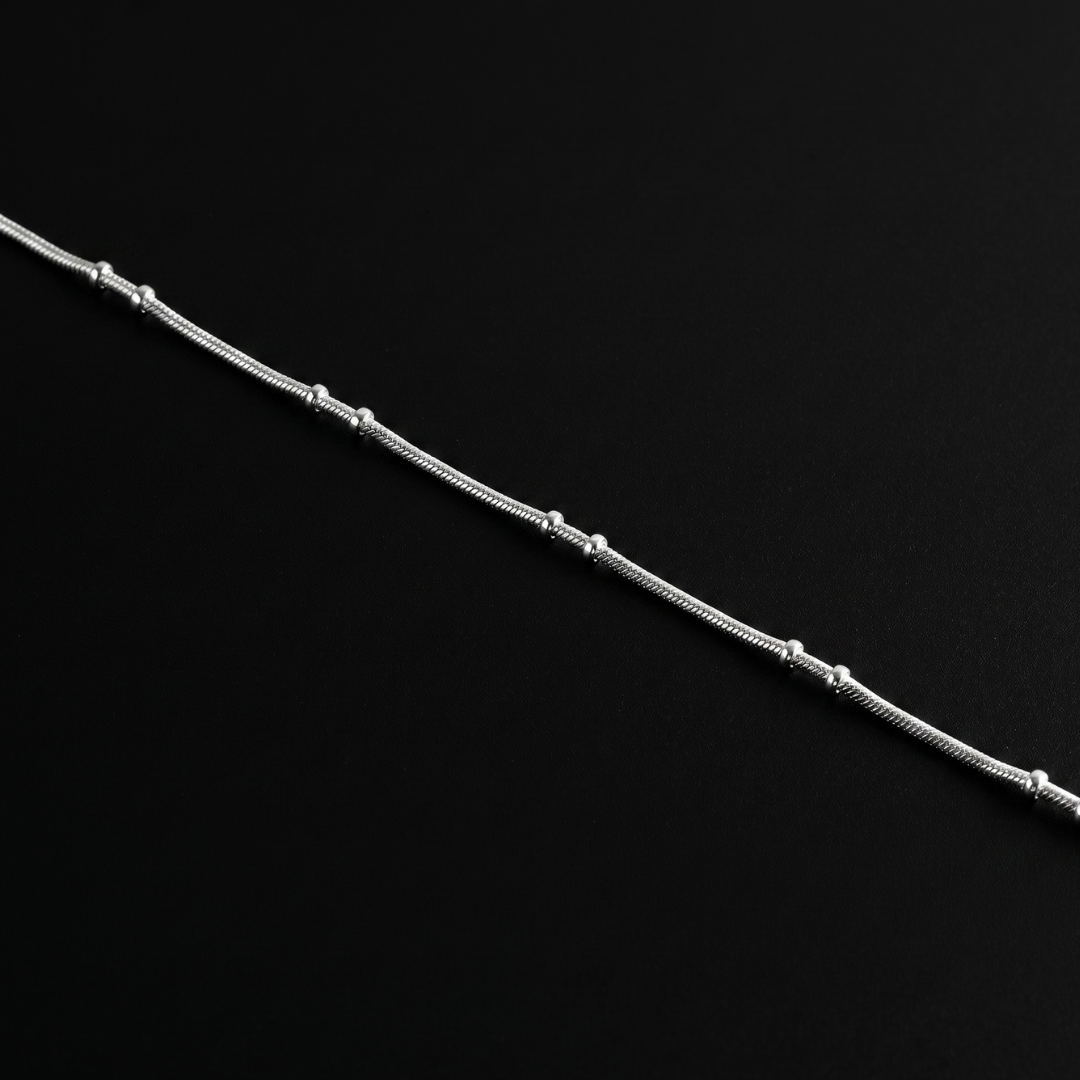 925 Silver Satellite Chain Anklet