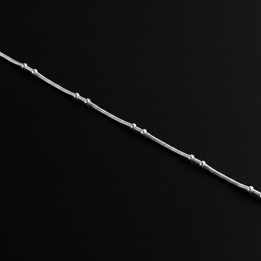 925 Silver Satellite Chain Anklet