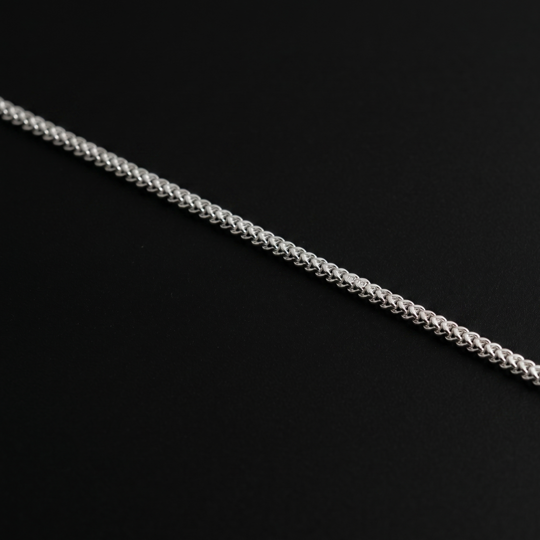 925 Silver Franco Chain Anklet