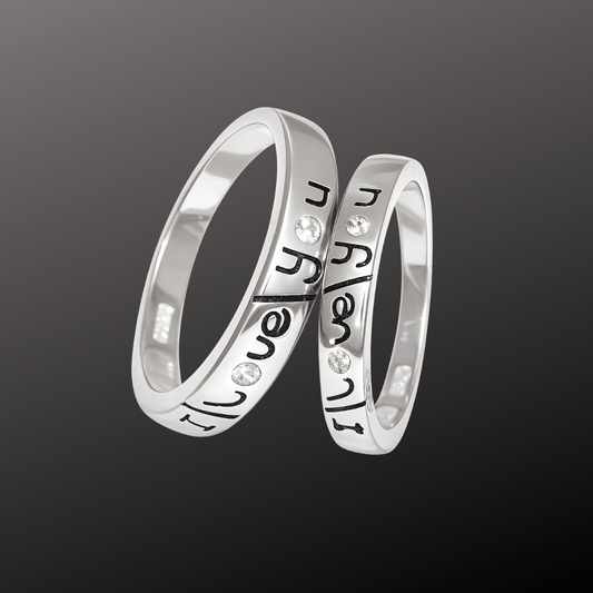 Romantic 925 Silver Couple Rings