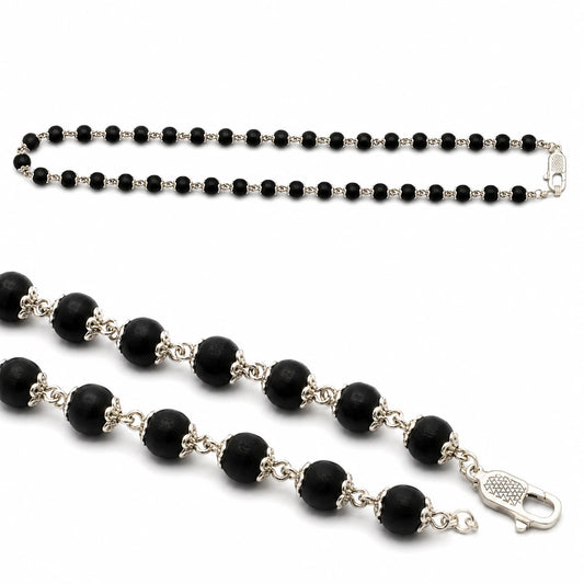 Karungali Silver Mala Necklace