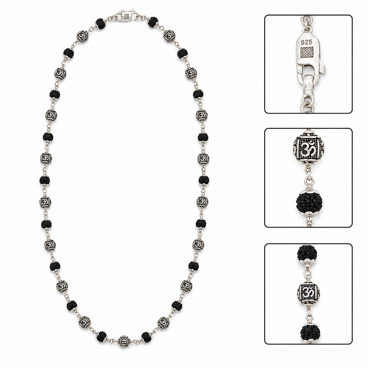 Om Engraved Rudraksha Mala