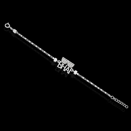925 Silver Bhai Rakhi Bracelet