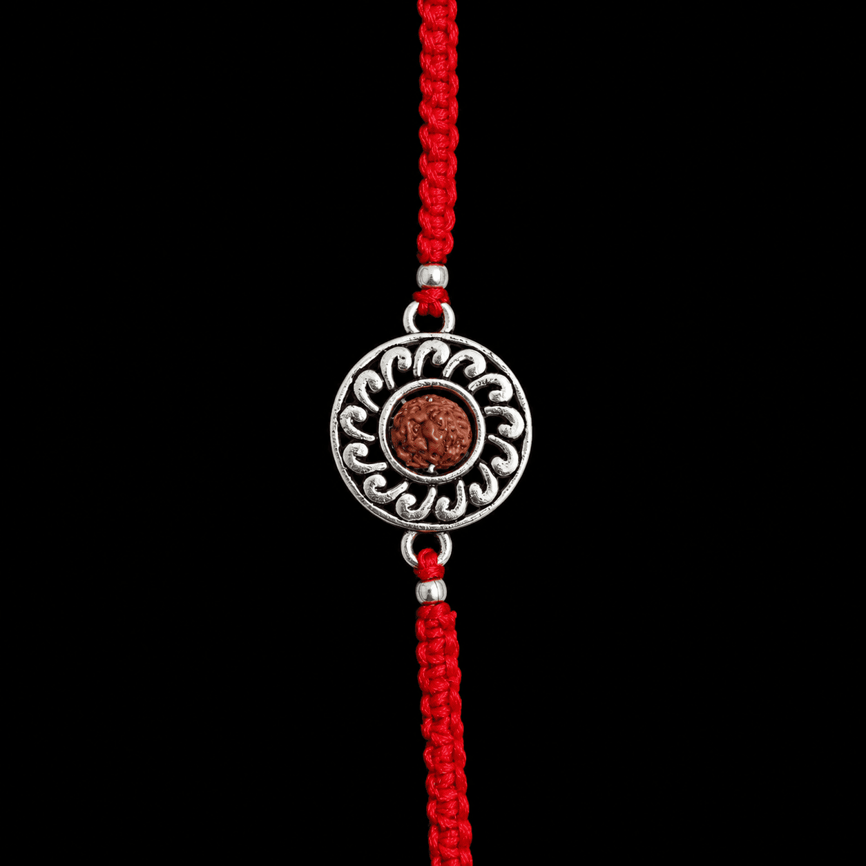 925 Silver Rudraksha Rakhi