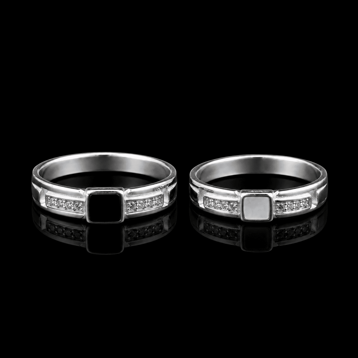 925 Silver Promise Ring Set