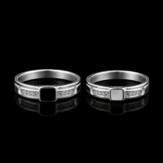 925 Silver Promise Ring Set