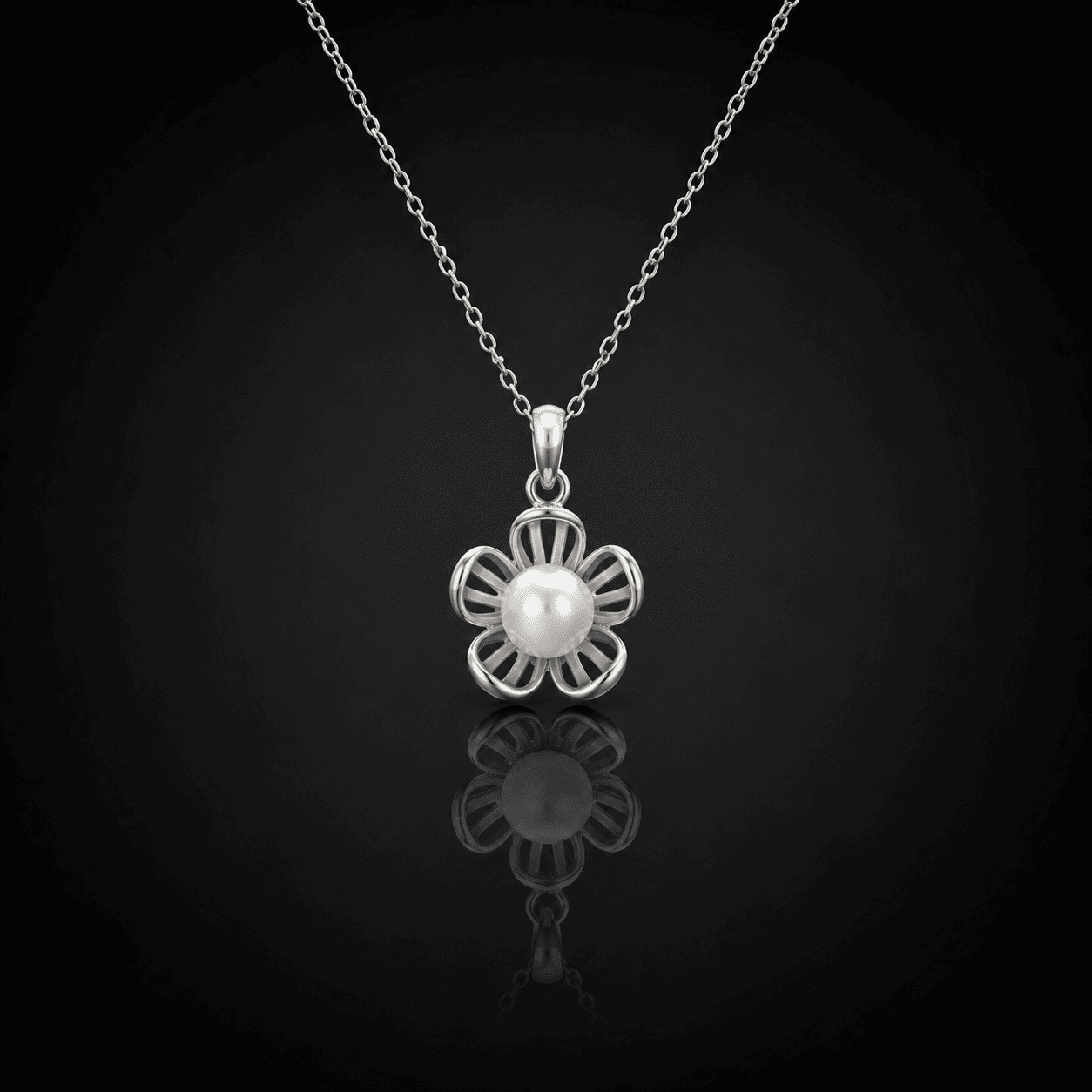 925 Silver Pearl Chain Pendant for Women