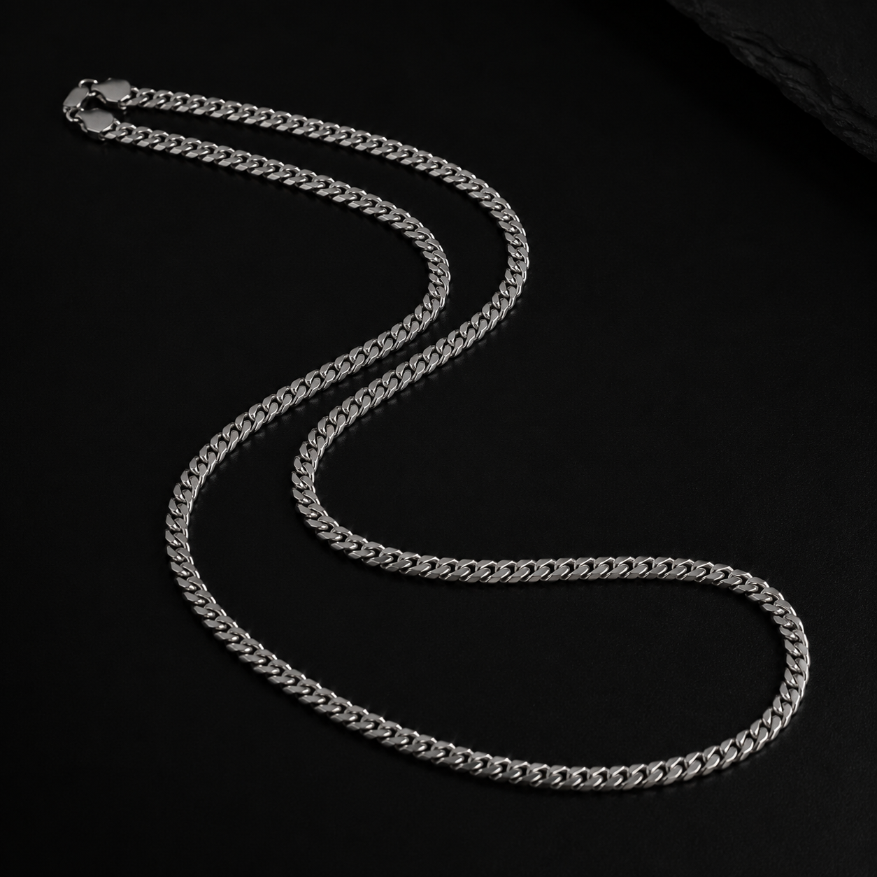 Men's Silver Curb Necklace