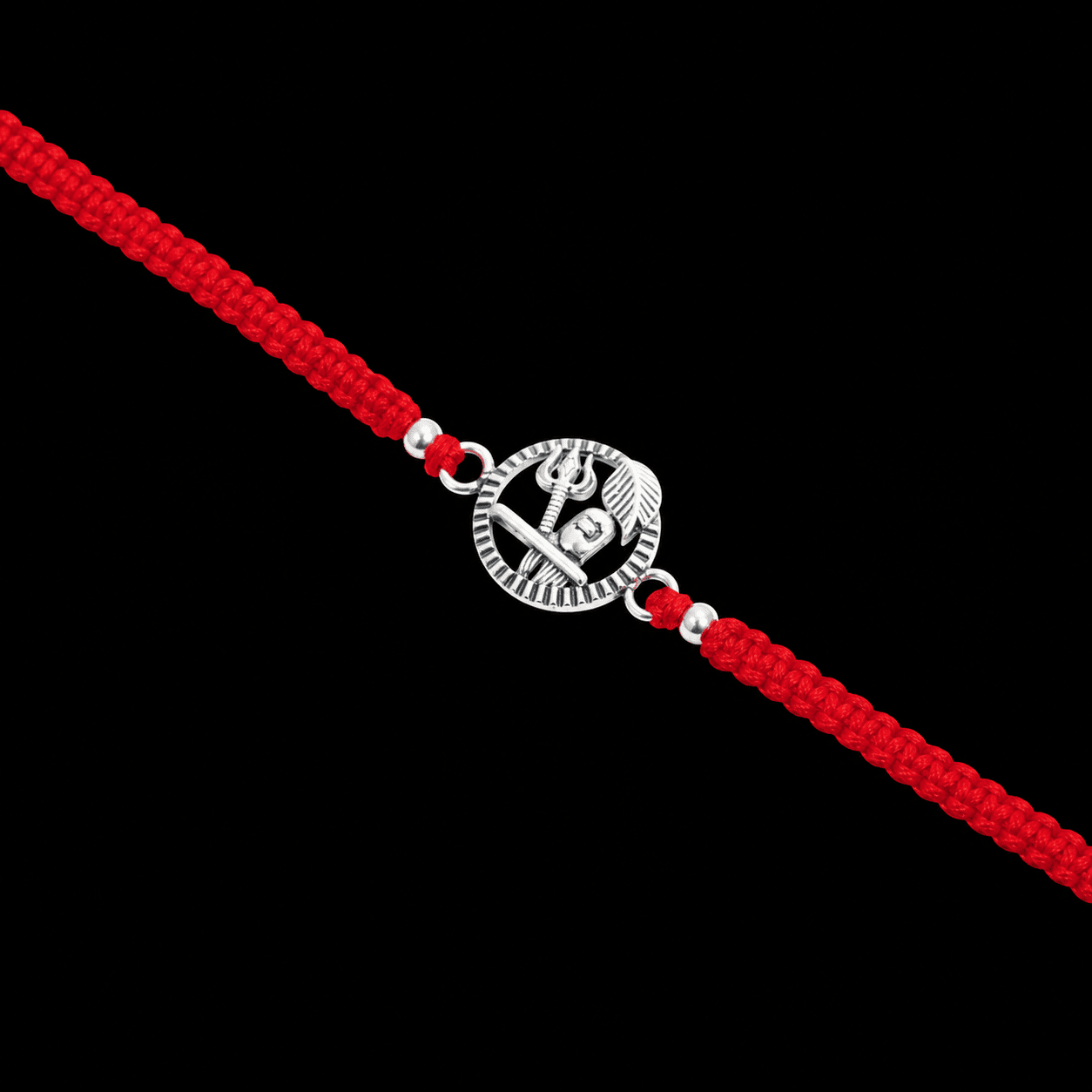 925 Silver Trishul Damru Rakhi