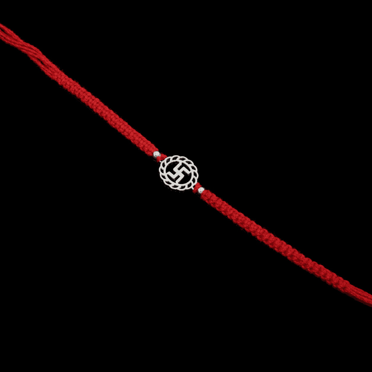 Buy 925 Silver Swastik Rakhi