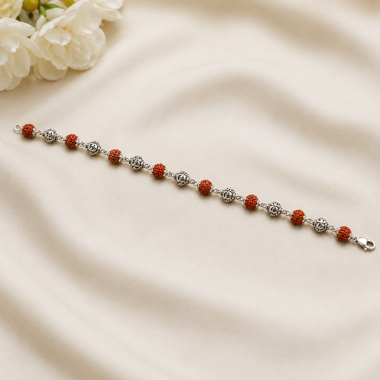 Om Engraved Rudraksha Bracelet
