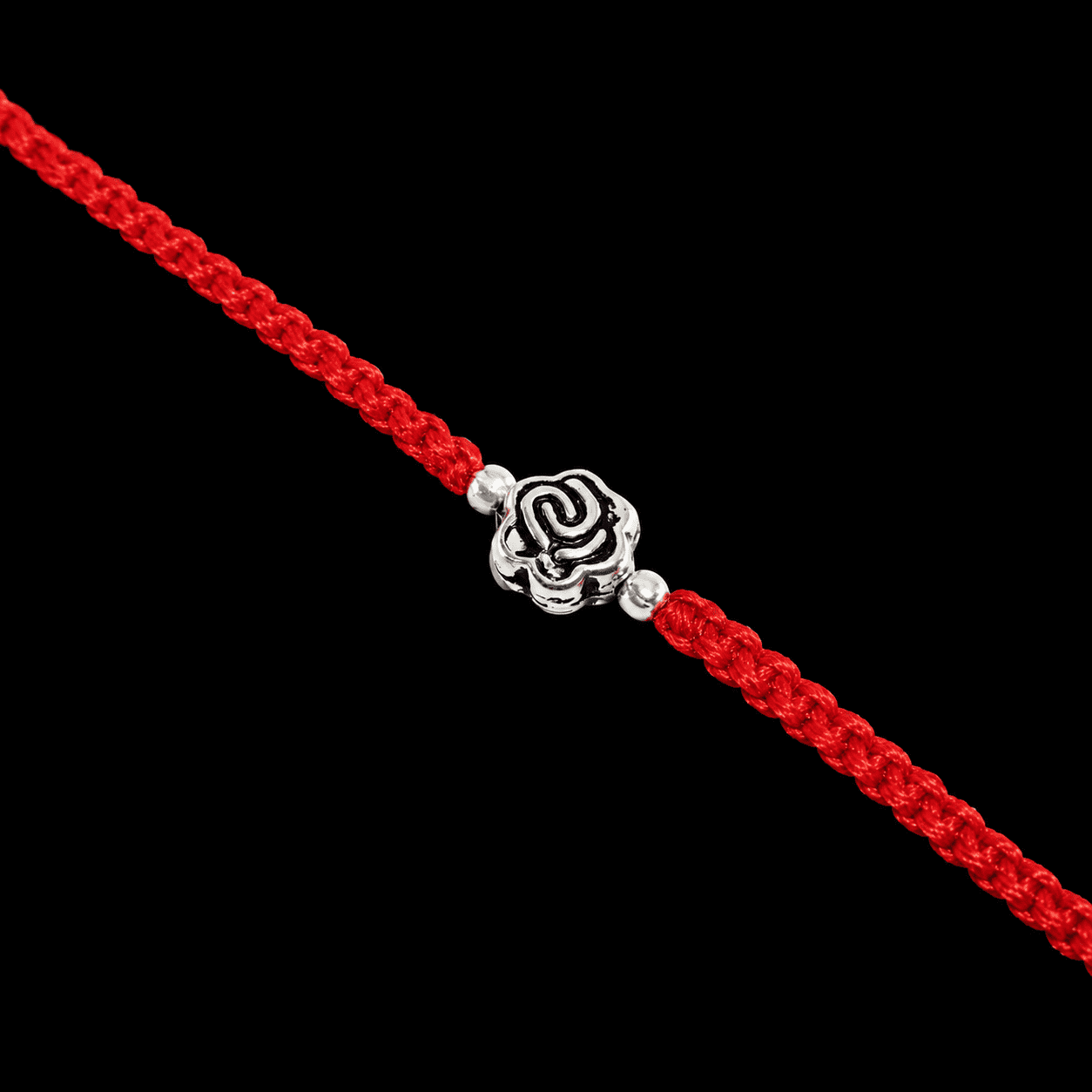 925 Silver Rose Charm Rakhi