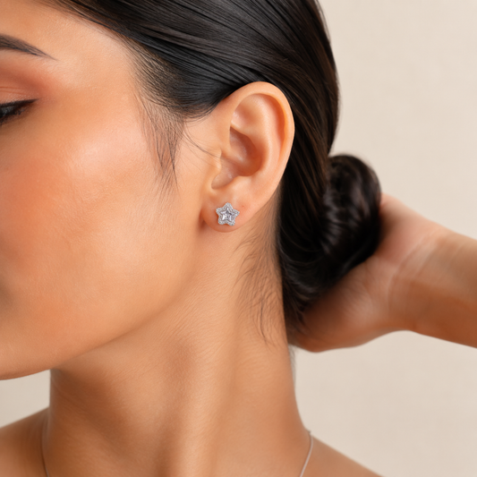 925 Silver Star Earrings
