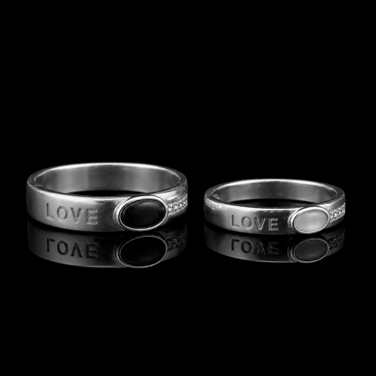 925 Silver LOVE Couple Ring