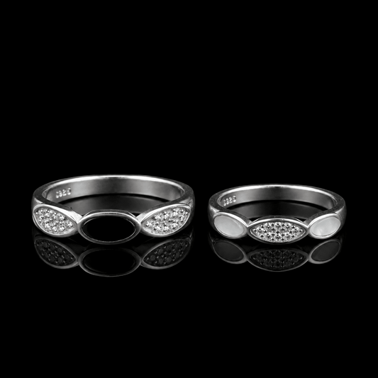 925 Silver Trilogy Couple Ring