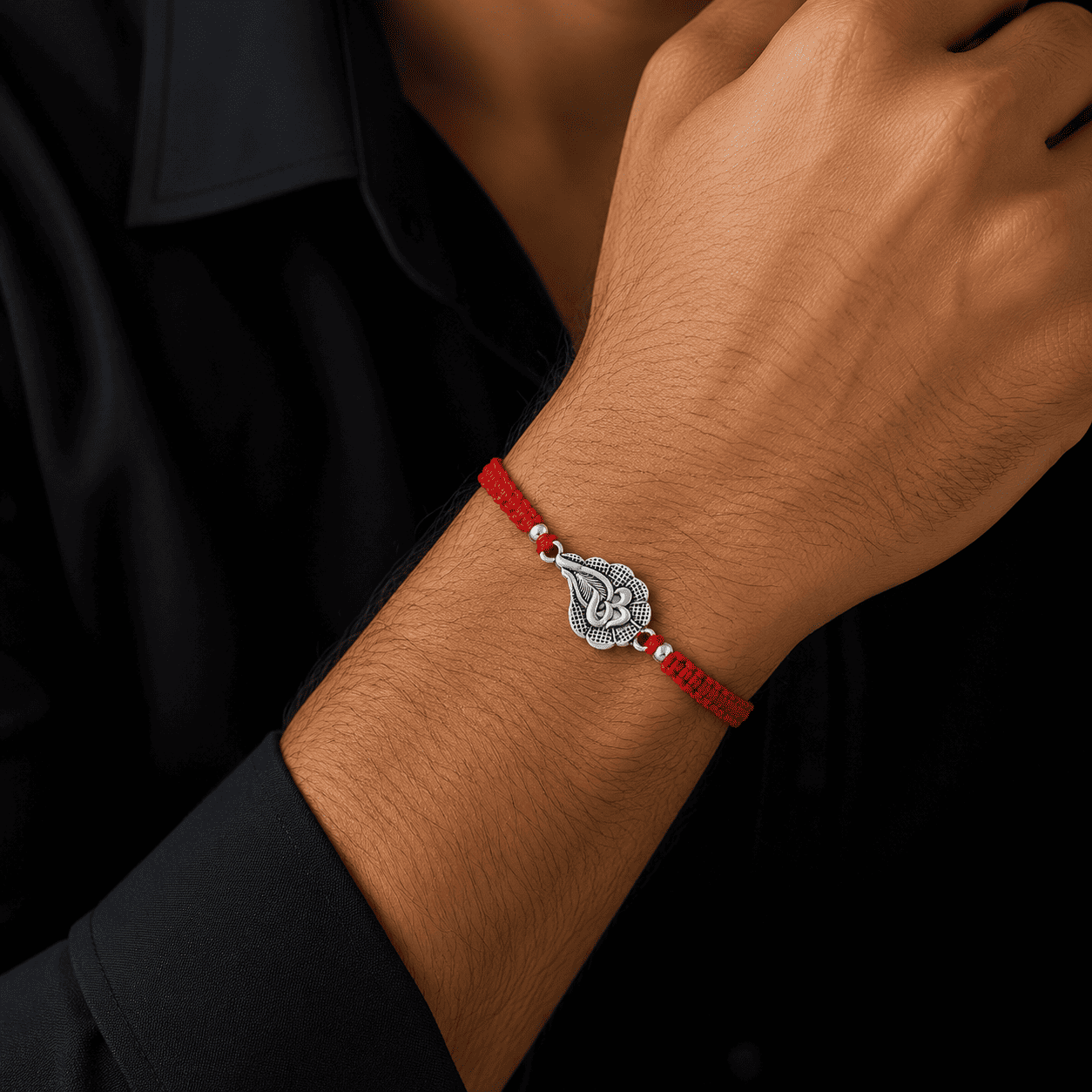 925 Silver Om Shankh Rakhi
