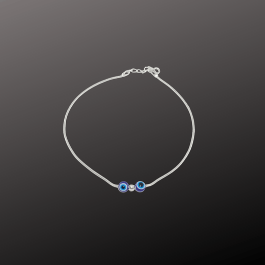 925 Silver Evil Eye Anklet