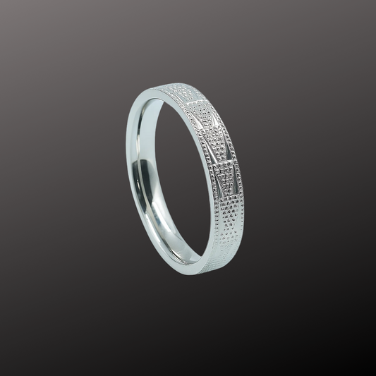 925 Silver Textured Band Ring