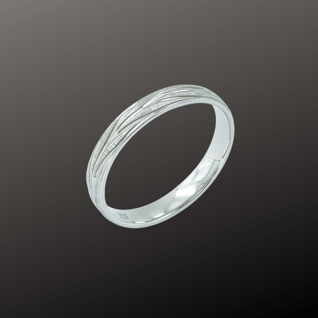 Textured Stripe Band Ring