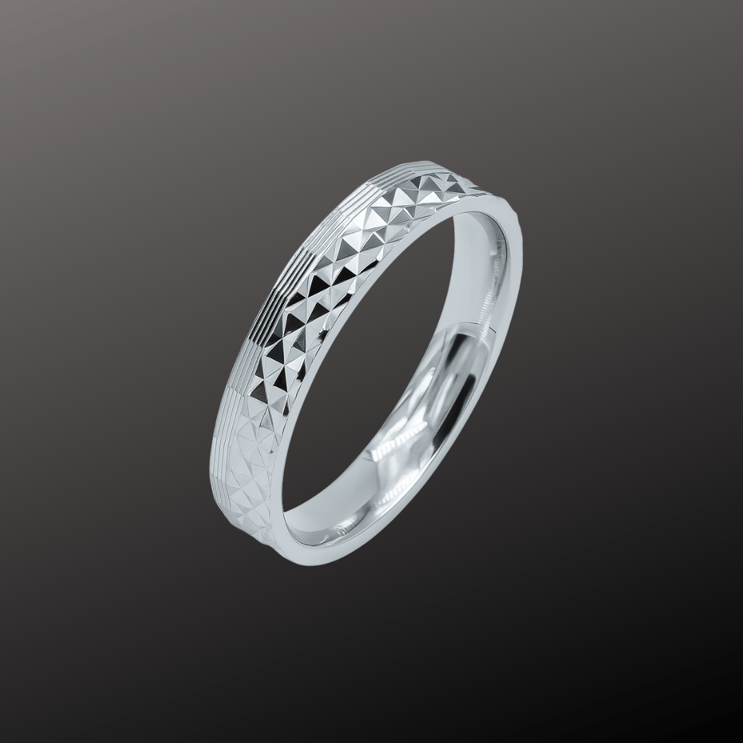 Classic Geometric Band Ring