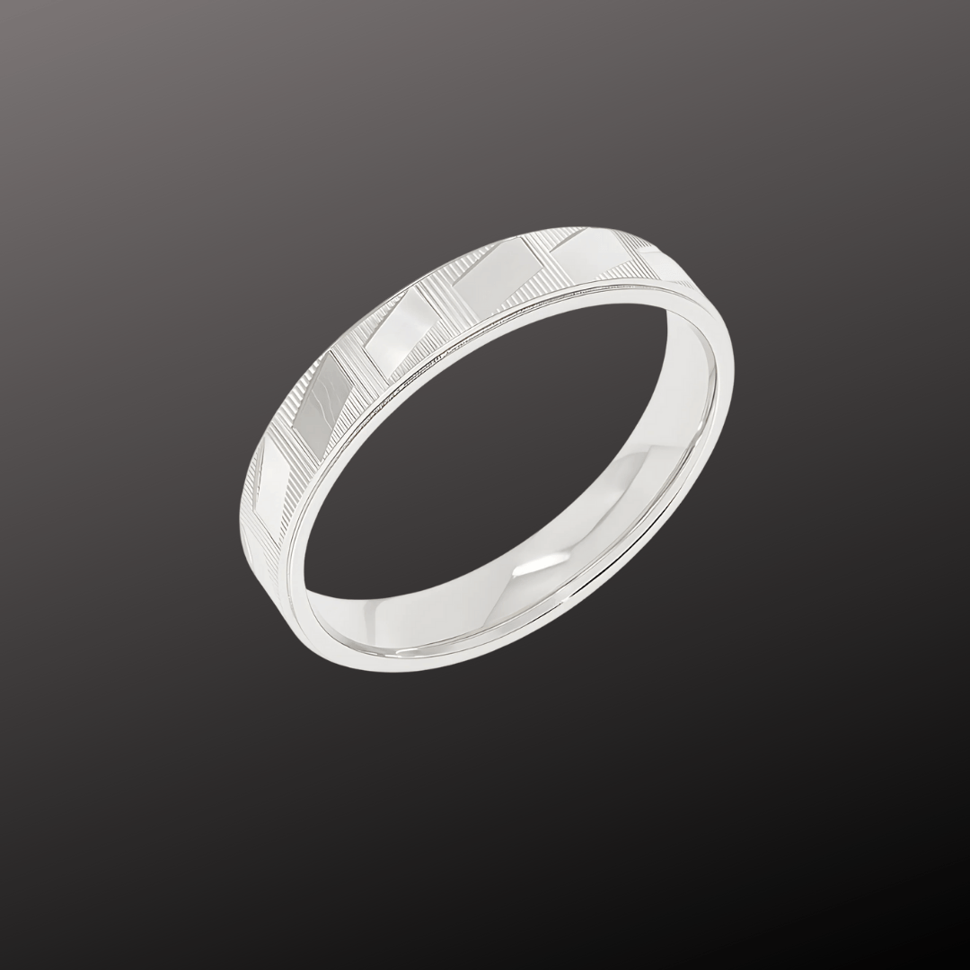 Satin Stripe Band Ring