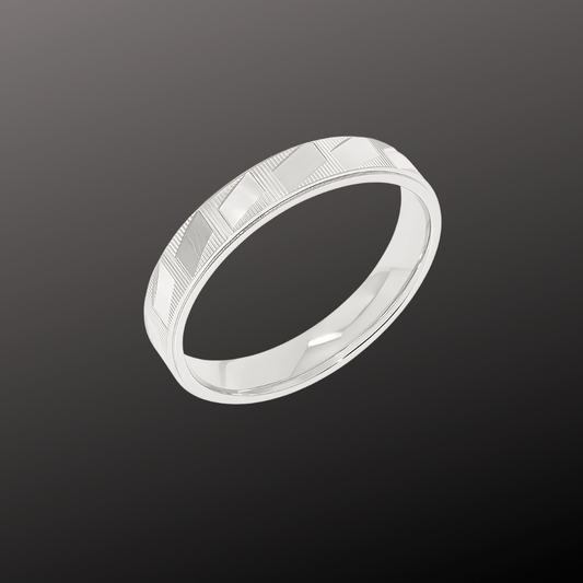 Satin Stripe Band Ring