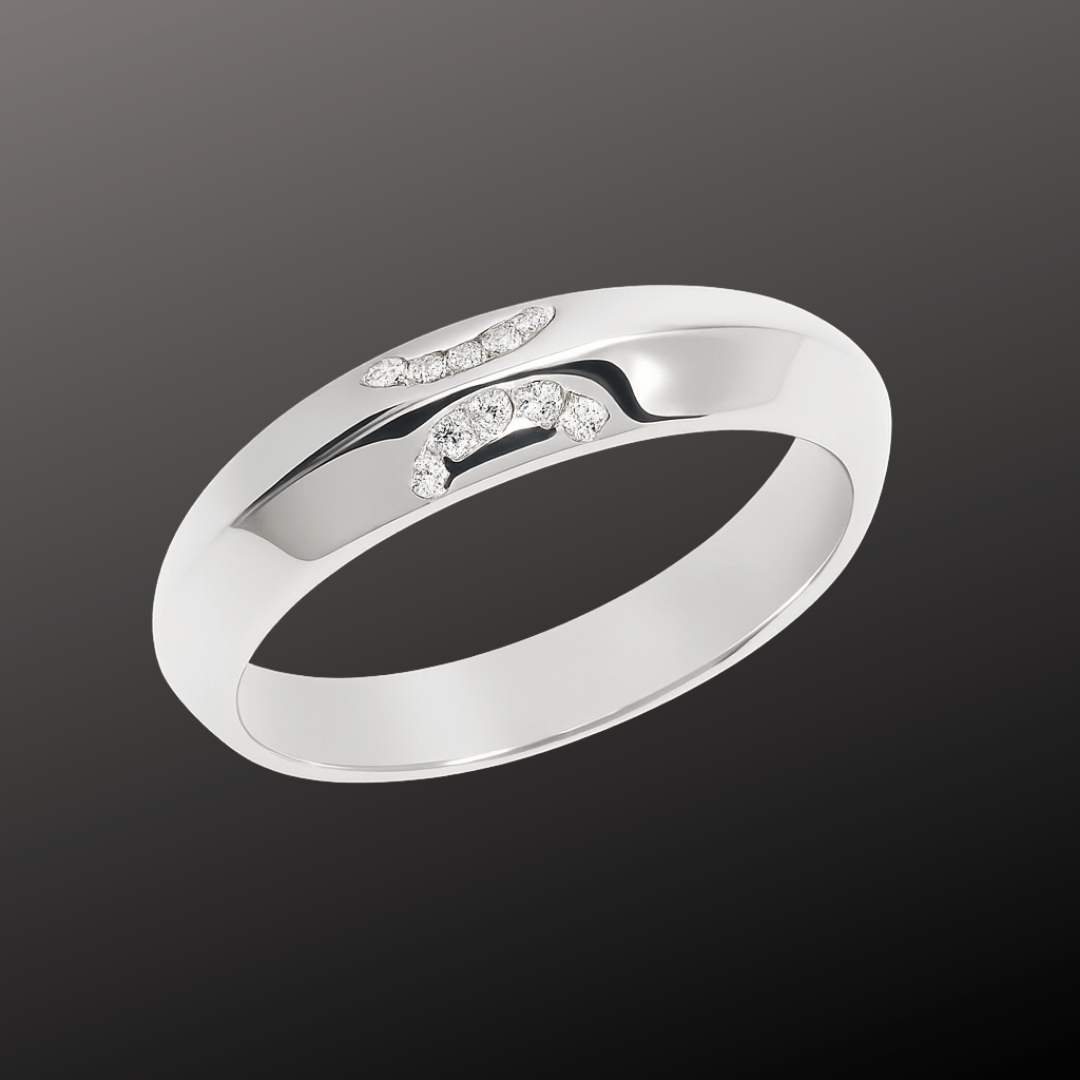 925 Silver CZ Accent Band Ring