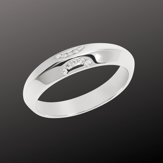 925 Silver CZ Accent Band Ring