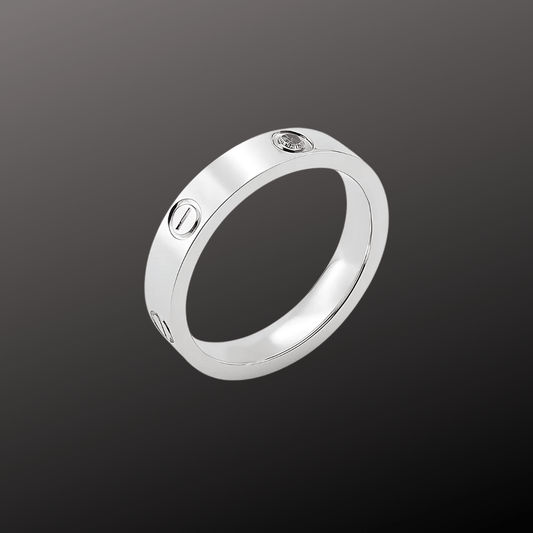 Sleek Screw Motif Band Ring