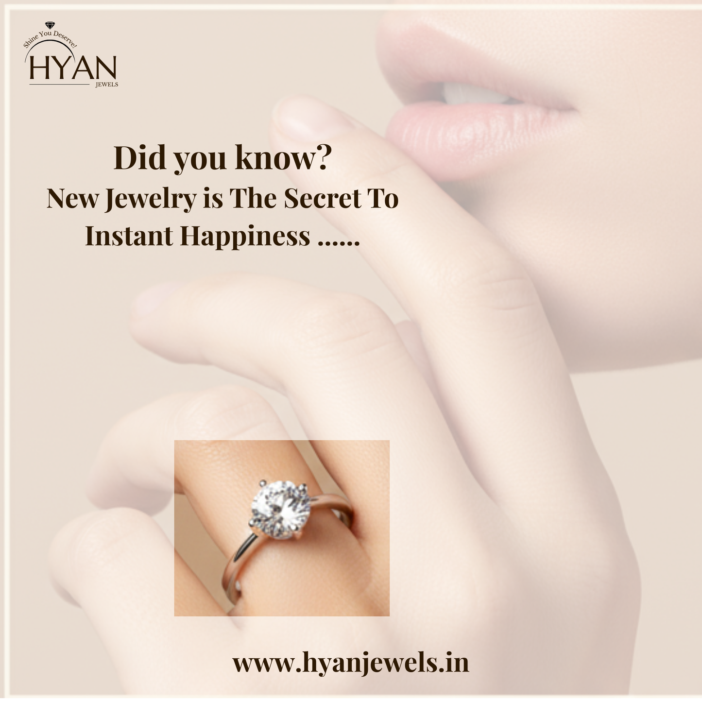 Simple 925 Silver Diamond Ring